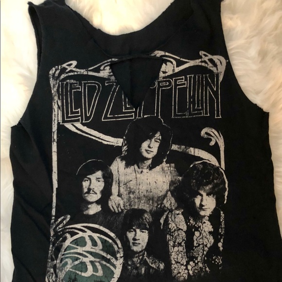 Led Zeppelin Cut Off Band Tee 